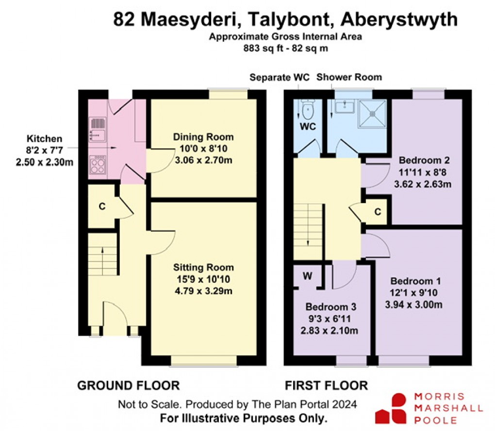 Floorplan for Maesyderi, Talybont, Sir Ceredigion