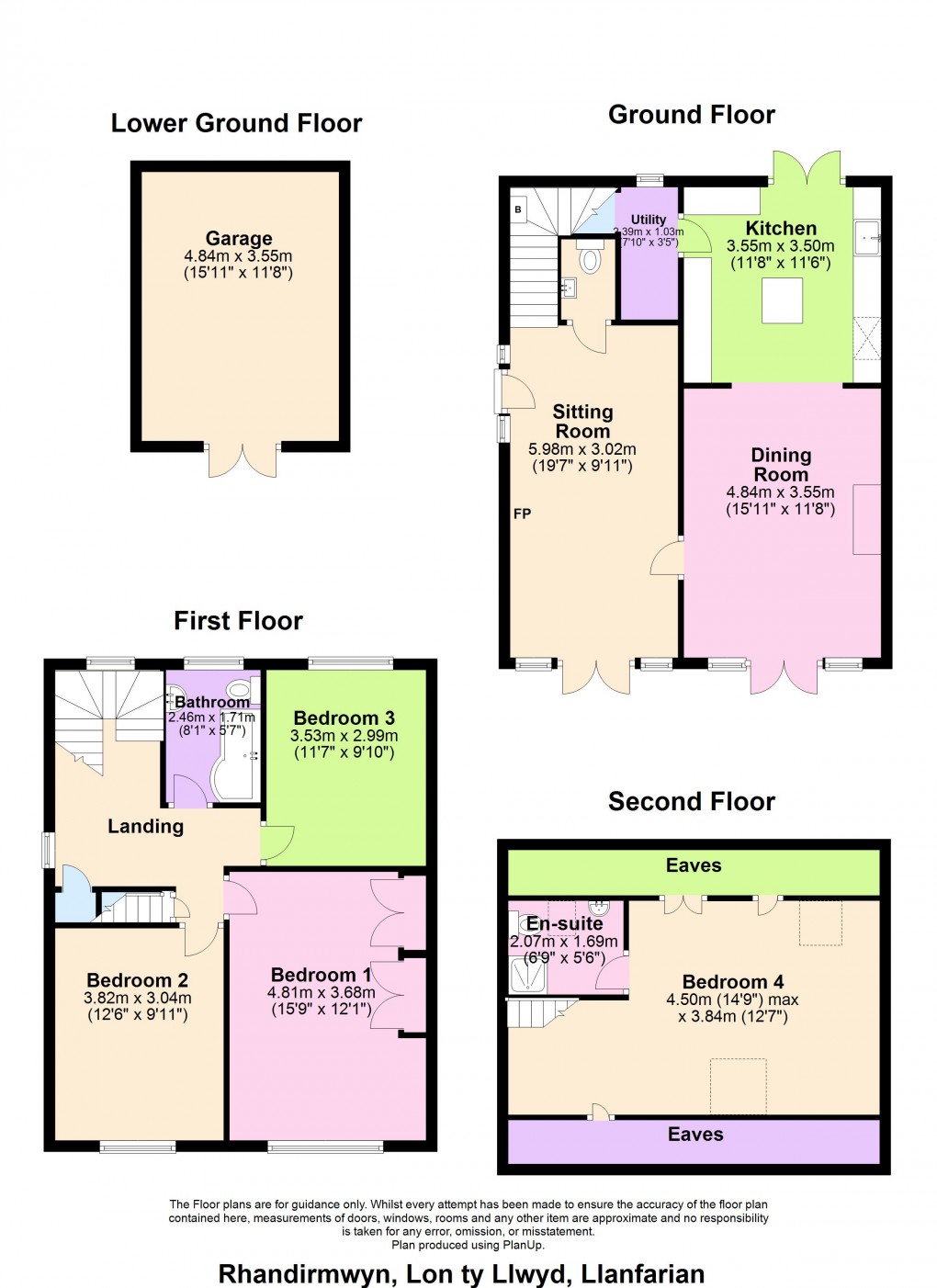 Floorplan for Lon Ty Llwyd, Llanfarian, Aberystwyth, Ceredigion