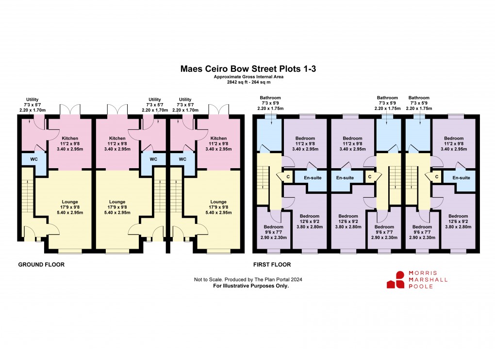 Floorplan for Maesceiro, Bow Street, Ceredigion