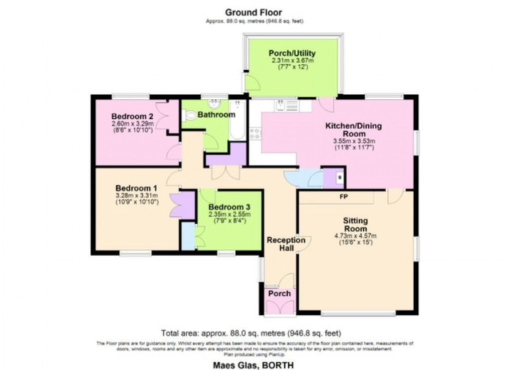 Floorplan for Borth, Ceredigion