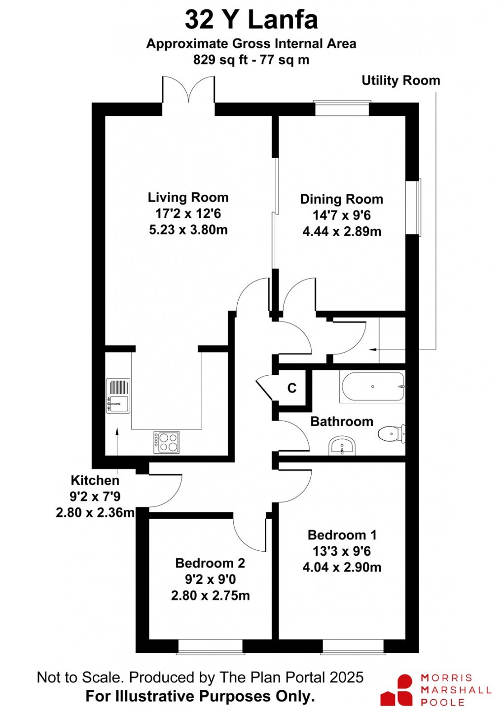 Floorplan for Y Lanfa, Trefechan, Aberystwyth, Ceredigion