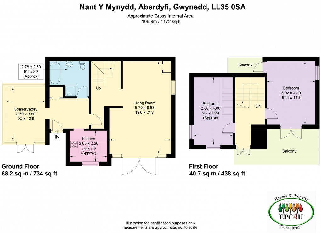 Floorplan for Aberdovey, Gwynedd