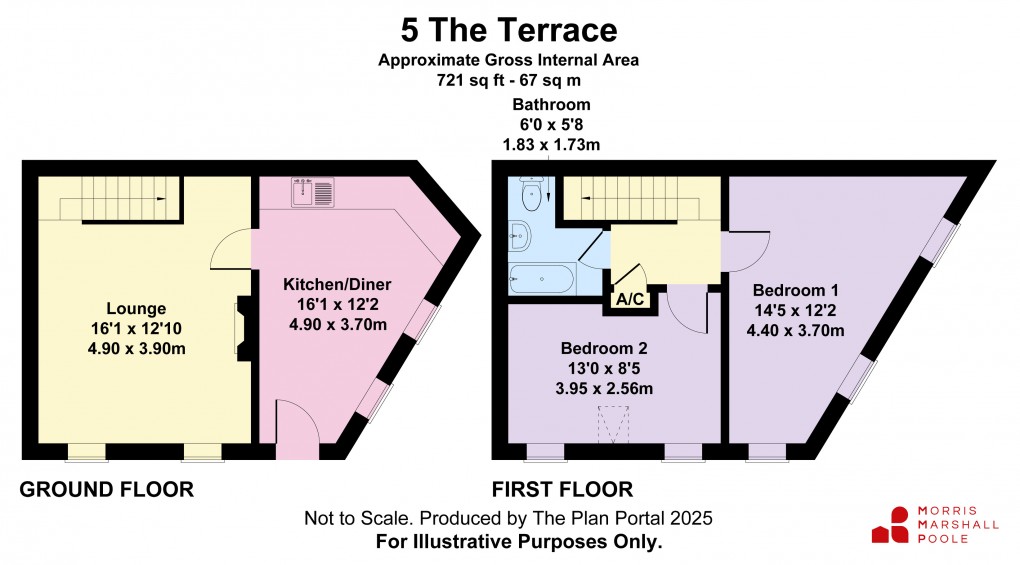 Floorplan for Terrace Row, Taliesin, Machynlleth, Ceredigion