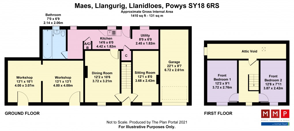 Floorplan for Llangurig, Llanidloes, Powys
