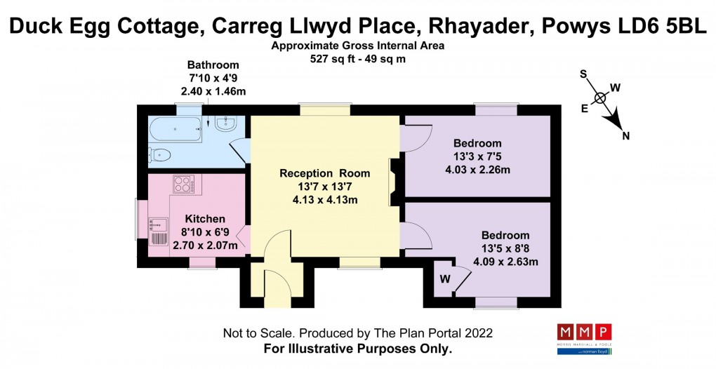 Floorplan for Carreg Llwyd Place, South Street, Rhayader, Powys