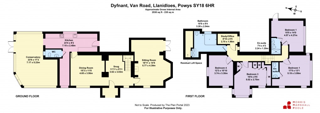 Floorplan for Van Road, Llanidloes, Powys