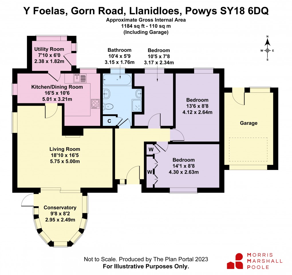Floorplan for Gorn Road, Llanidloes, Powys