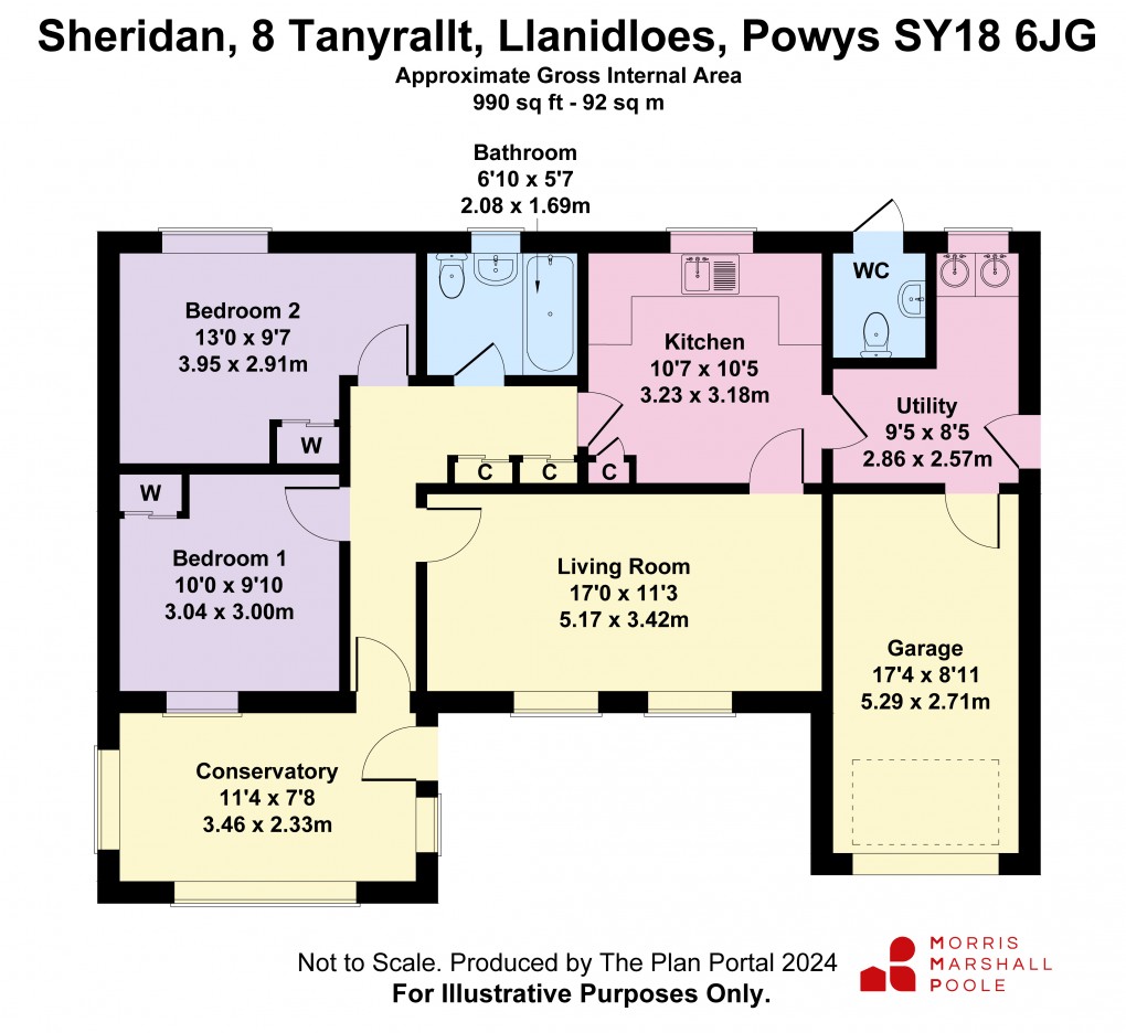 Floorplan for Tan Yr Allt, Llanidloes, Powys