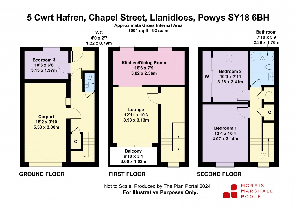Floorplan for Cwrt Hafren, Chapel Street, Llanidloes, Powys