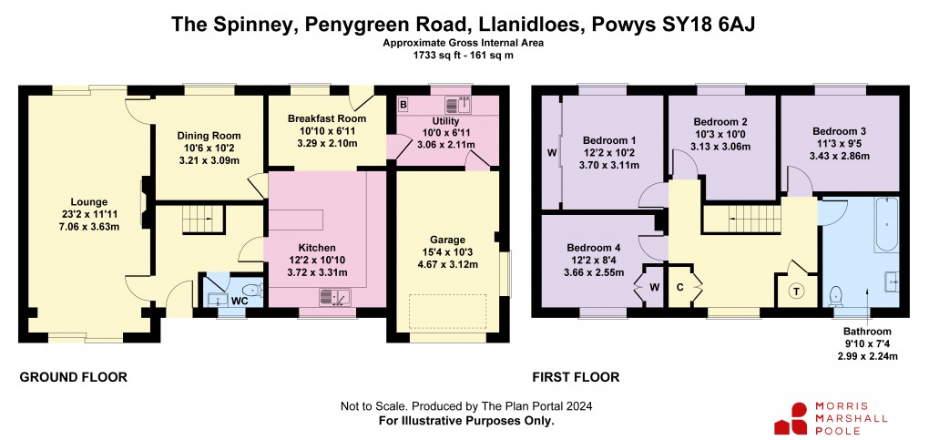 Floorplan for Penygreen Road, Llanidloes, Powys