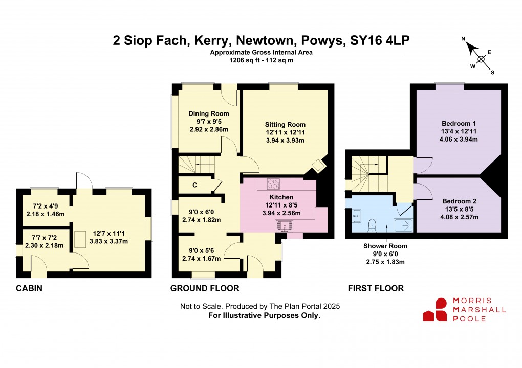 Floorplan for Siop Fach, Kerry, Newtown, Powys