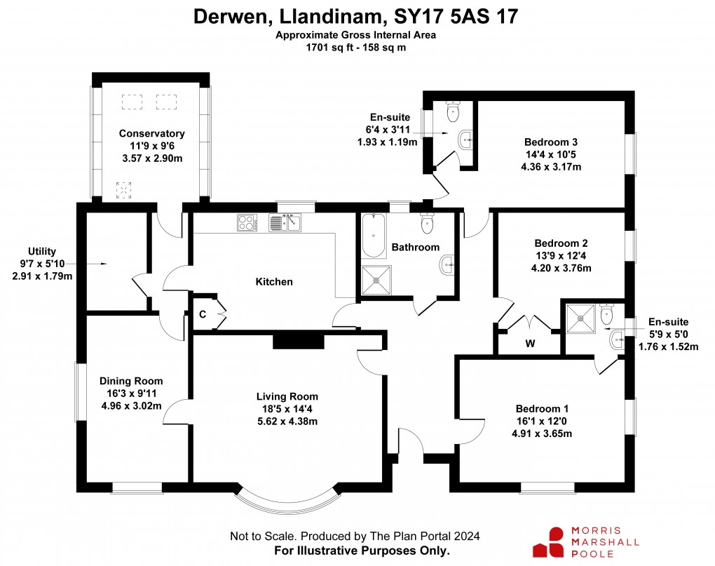 Floorplan for Llandinam, Powys