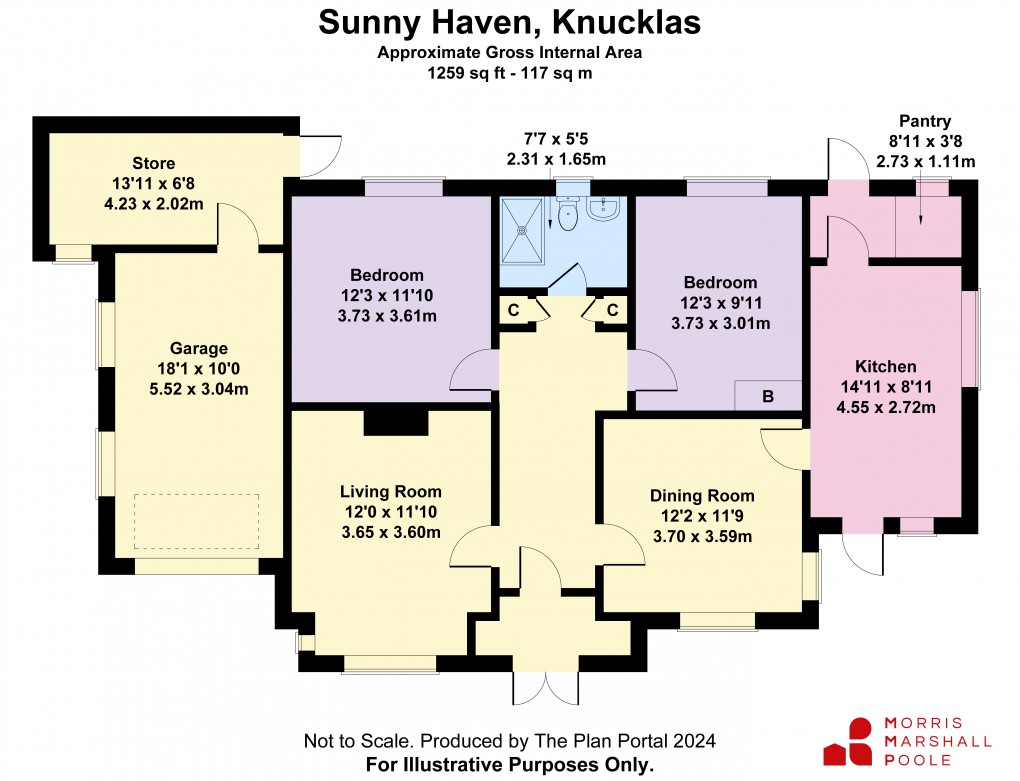 Floorplan for Chapel Close, Knucklas, Knighton, Powys