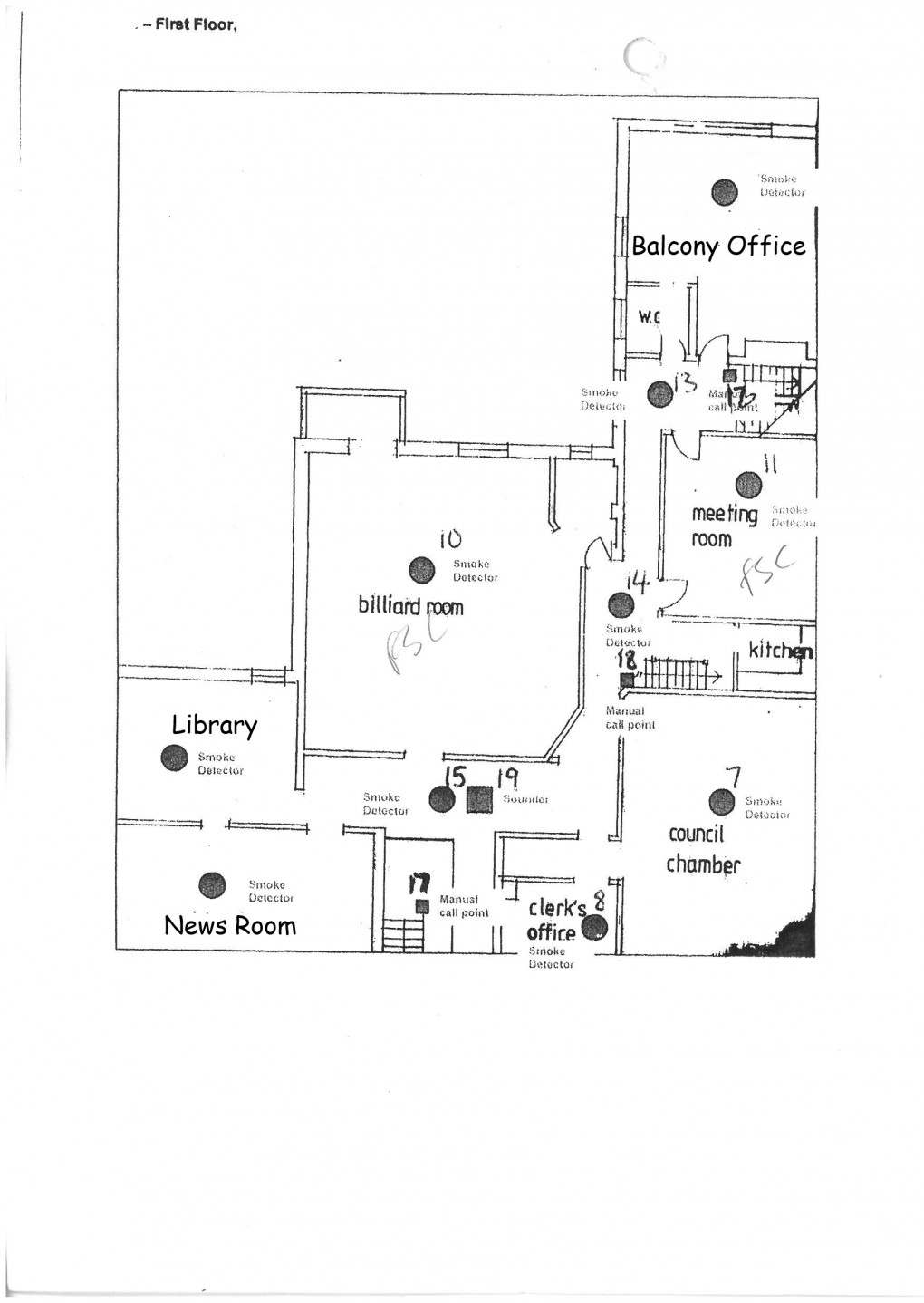 Floorplan for The Town Hall, Great Oak Street, Llanidloes, Powys