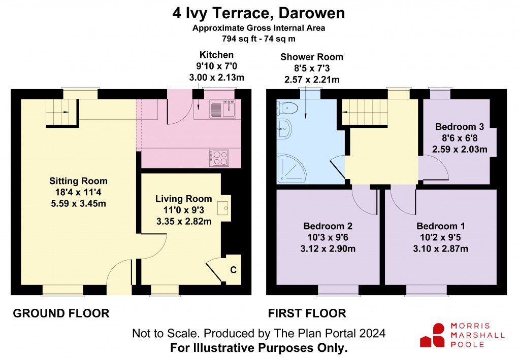 Floorplan for Ivy Terrace, Darowen, Machynlleth