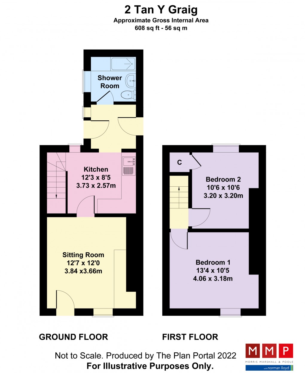 Floorplan for Tanygraig, Aberllefenni, Machynlleth, Gwynedd