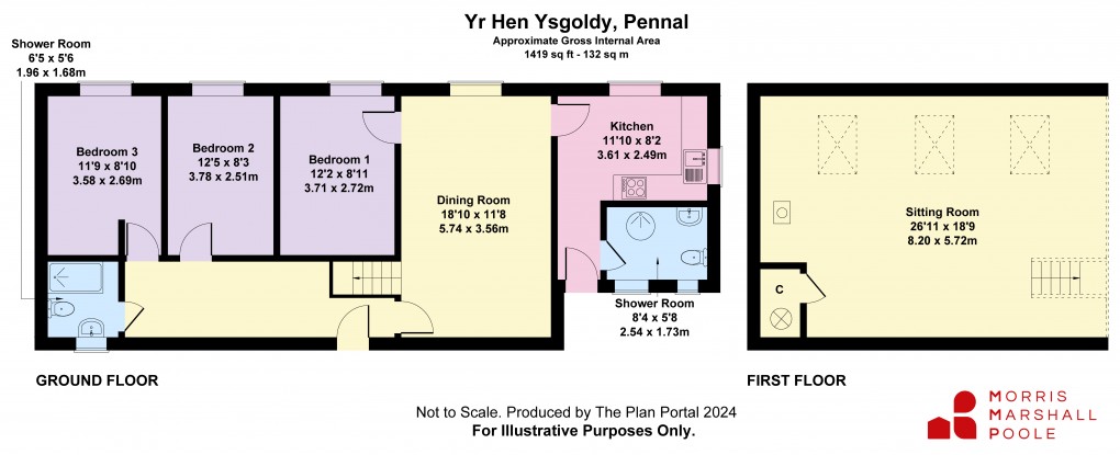 Floorplan for Pennal, Machynlleth