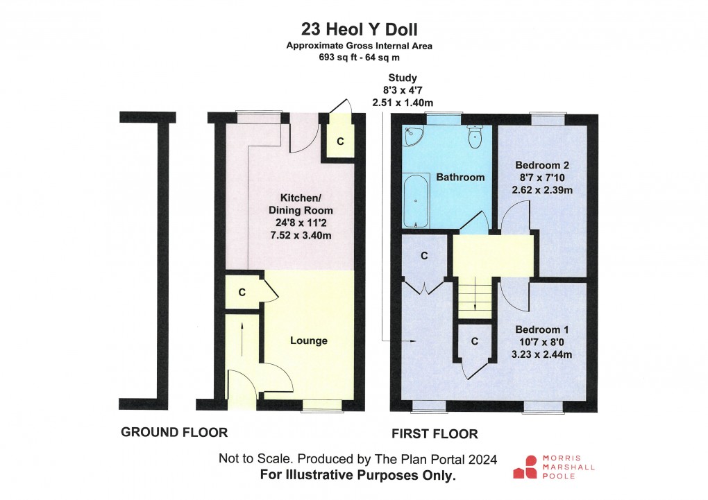 Floorplan for Heol Y Doll, Machynlleth, Powys