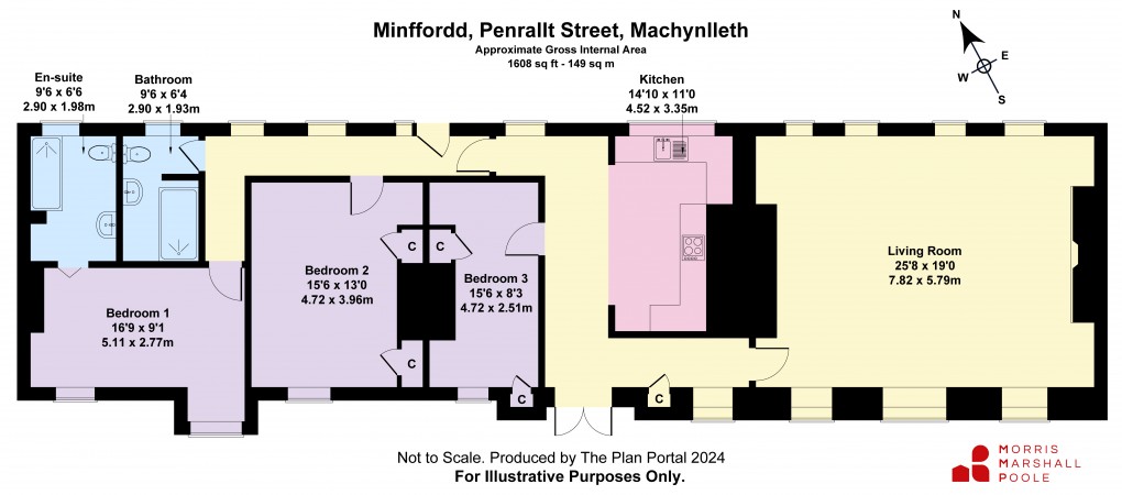 Floorplan for Penrallt Street, Machynlleth, Powys