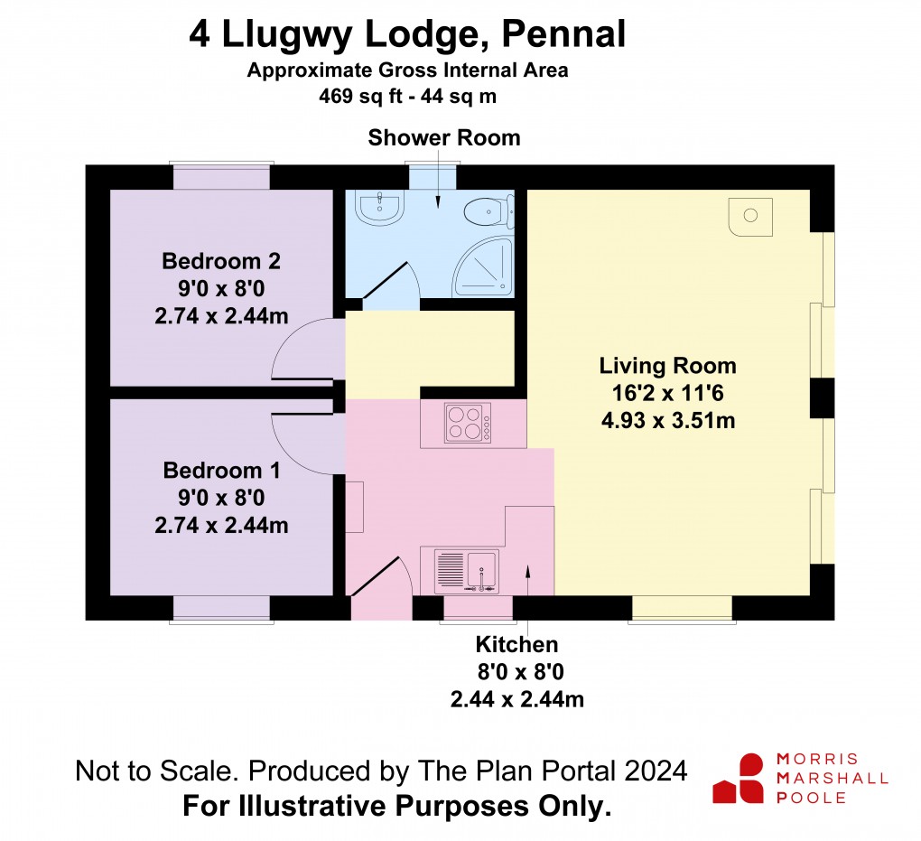 Floorplan for Llugwy Lodge Estate, Pennal, Machynlleth, Gwynedd