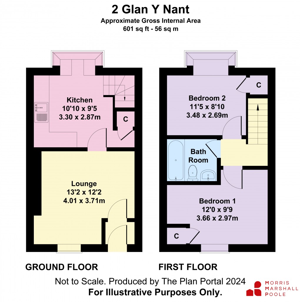 Floorplan for Glanynant, Upper Corris, Machynlleth, Gwynedd