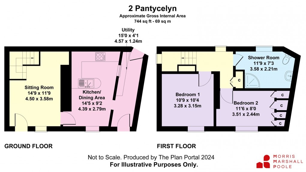 Floorplan for Corris, Machynlleth, Gwynedd