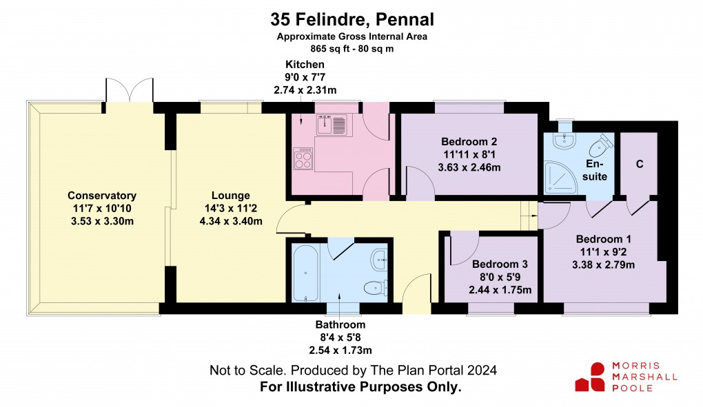 Floorplan for Felindre, Pennal, Machynlleth, Gwynedd