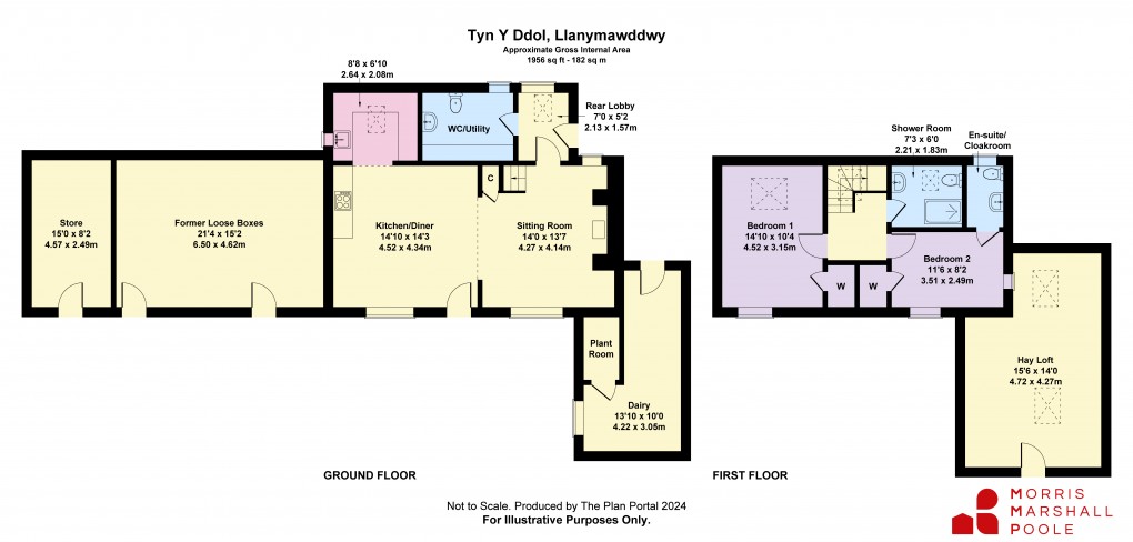 Floorplan for Llanymawddwy, Machynlleth, Gwynedd