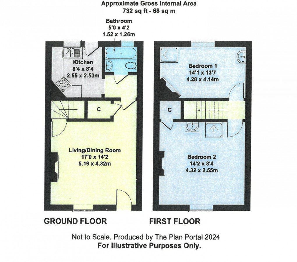 Floorplan for Mawddwy Cottages, Dinas Mawddwy, Machynlleth, Gwynedd