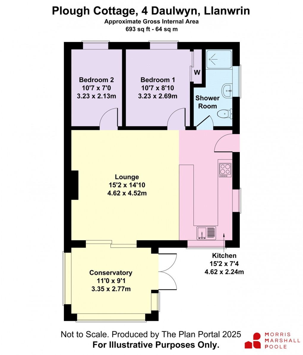 Floorplan for Daulwyn, Llanwrin, Machynlleth, Powys