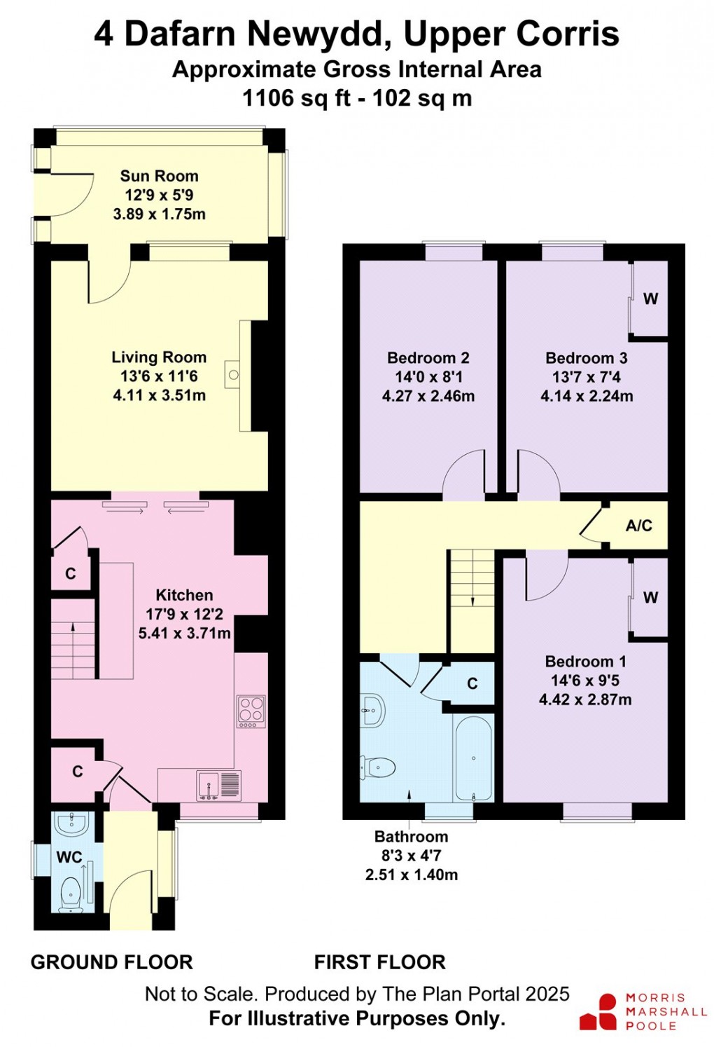 Floorplan for Dafarn Newydd, Upper Corris, Machynlleth, Gwynedd