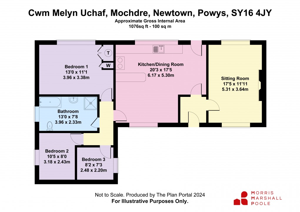 Floorplan for Mochdre, Newtown, Powys