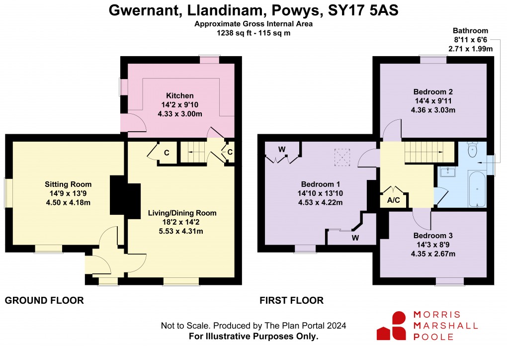 Floorplan for Llandinam, Powys