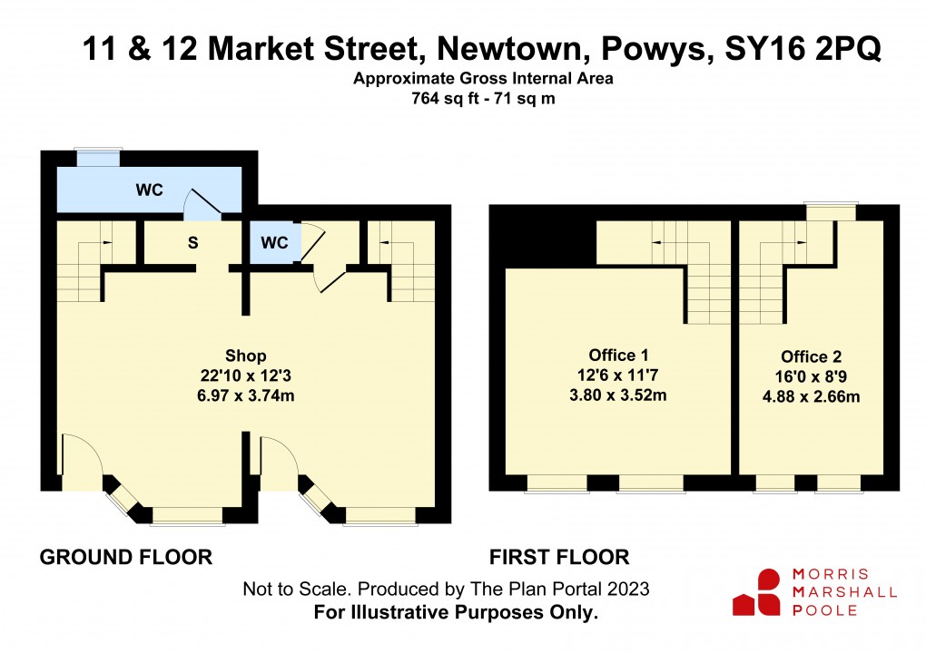 Floorplan for Market Street, Newtown, Powys
