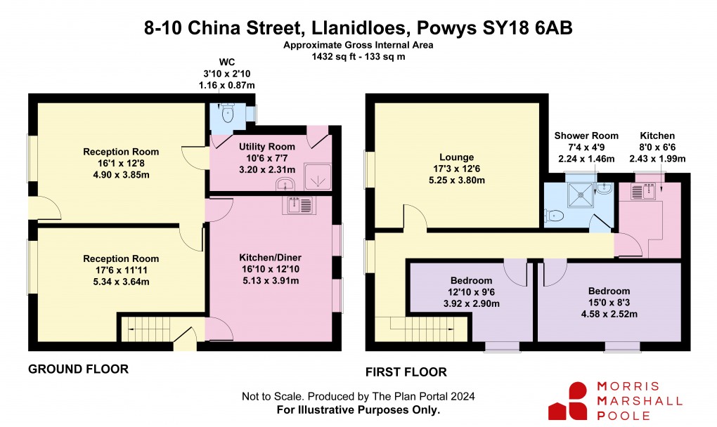 Floorplan for China Street, Llanidloes, Powys