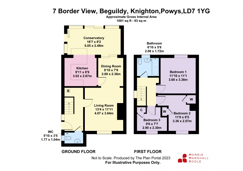 Floorplan for Border View, Beguildy, Knighton, Powys