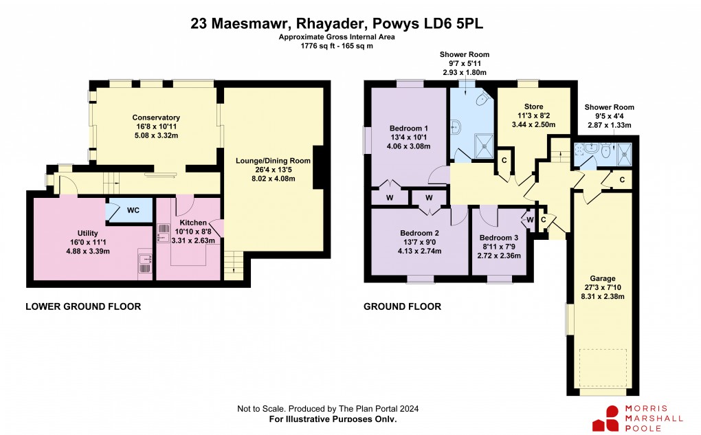 Floorplan for Maesmawr, Rhayader, Powys