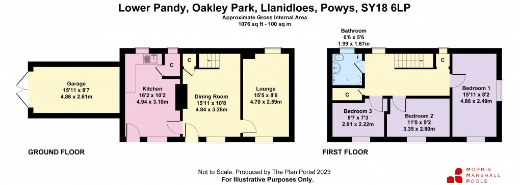 Floorplan for Oakley Park, Llanidloes, Powys