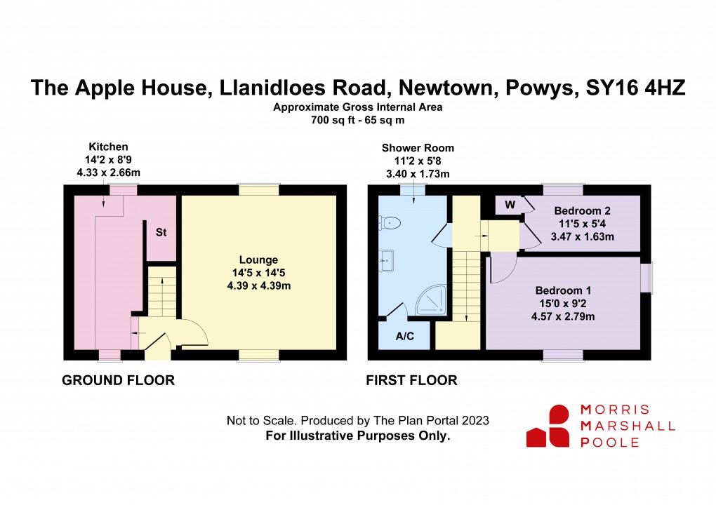 Floorplan for The Apple House, Llanidloes Road, Newtown, Powys