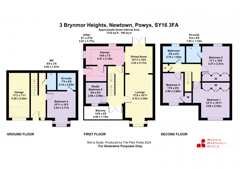 Floorplan for Brynmor Heights, Newtown, Powys