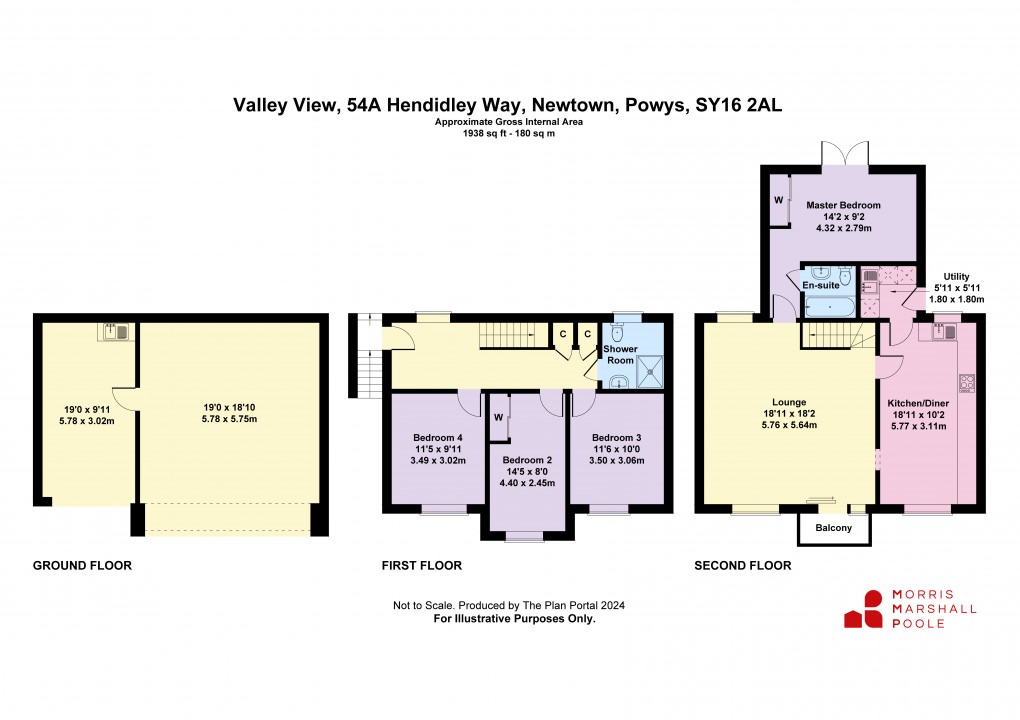 Floorplan for Hendidley Way, Newtown, Powys