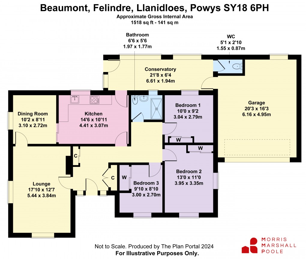 Floorplan for Felindre, Llanidloes, Powys