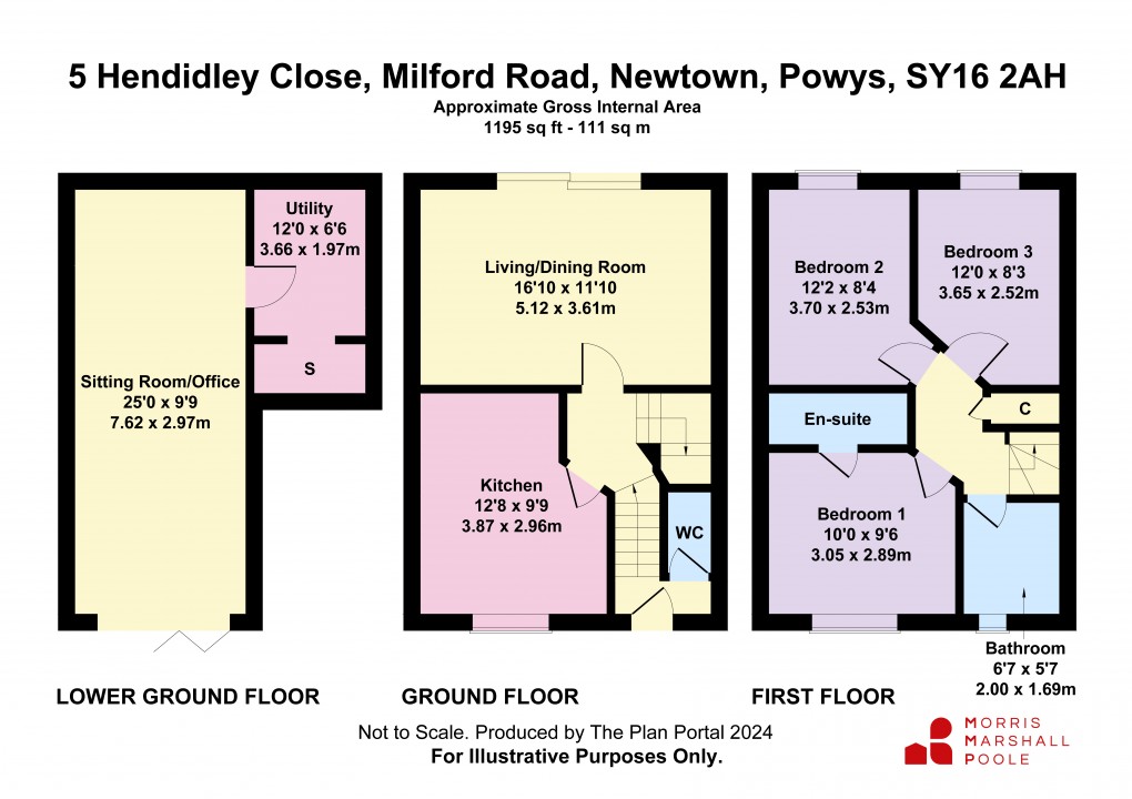 Floorplan for Hendidley Close, Milford Road, Newtown, Powys