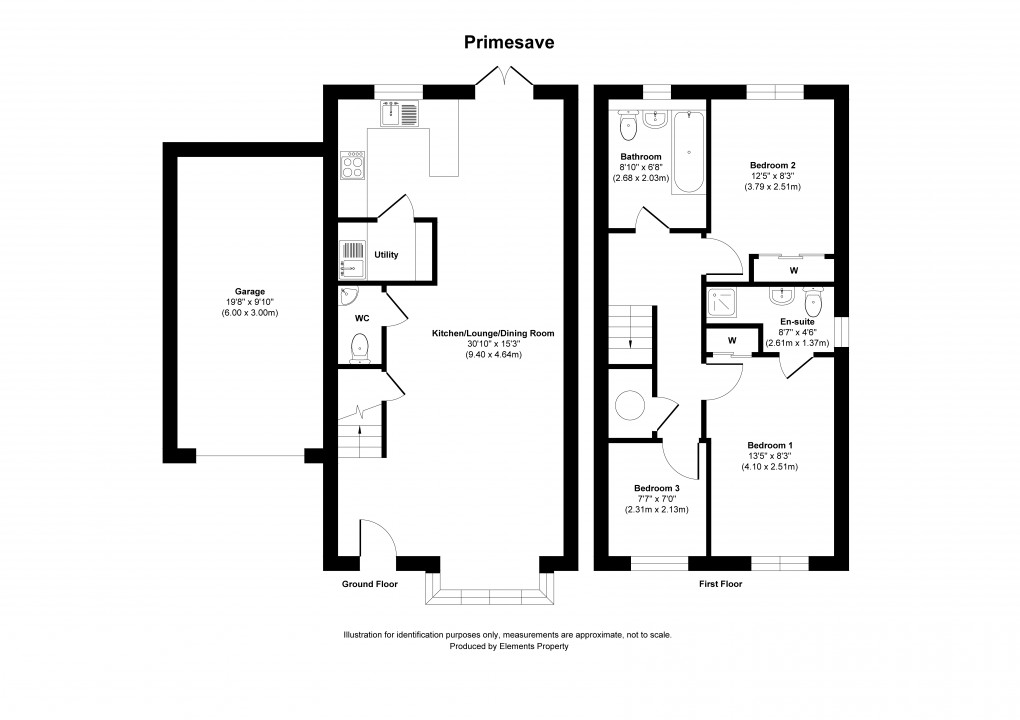 Floorplan for Maesderw, Sarn, Newtown, Powys