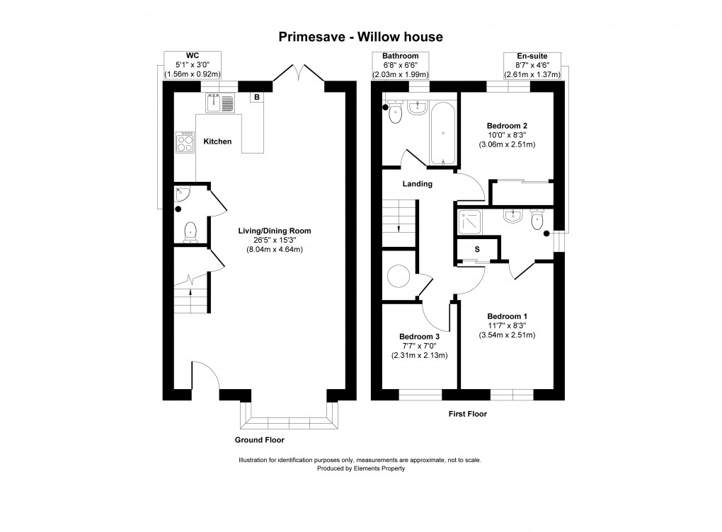 Floorplan for Plot 38 Oaks Meadow, Sarn, Newtown, Powys