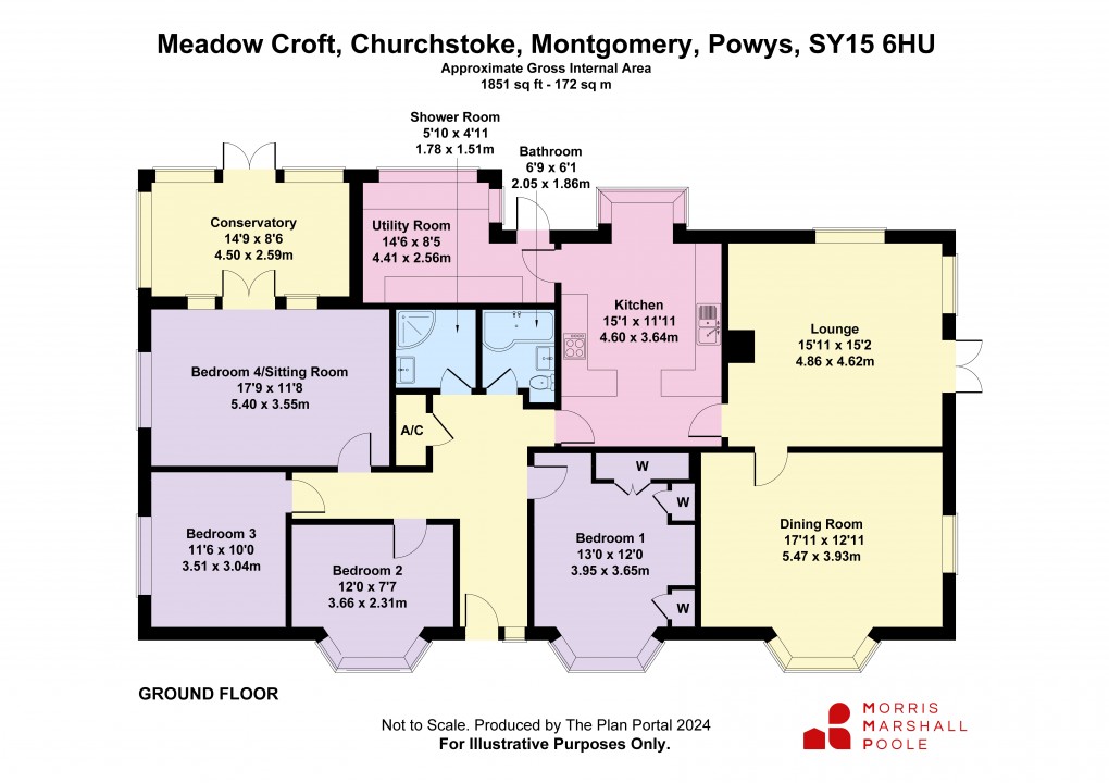 Floorplan for Churchstoke, Montgomery, Shropshire