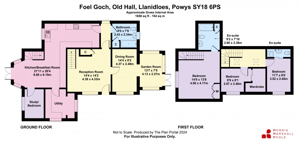 Floorplan for Old Hall, Llanidloes, Powys
