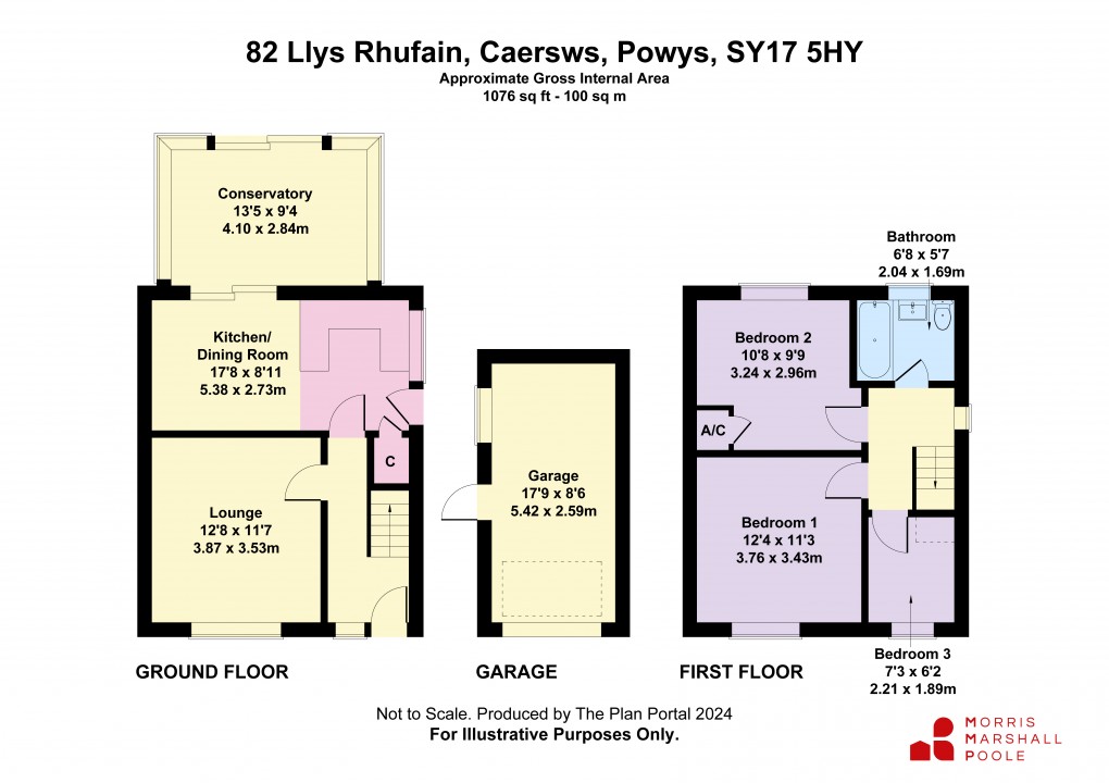Floorplan for Llys Rhufain, Caersws, Powys