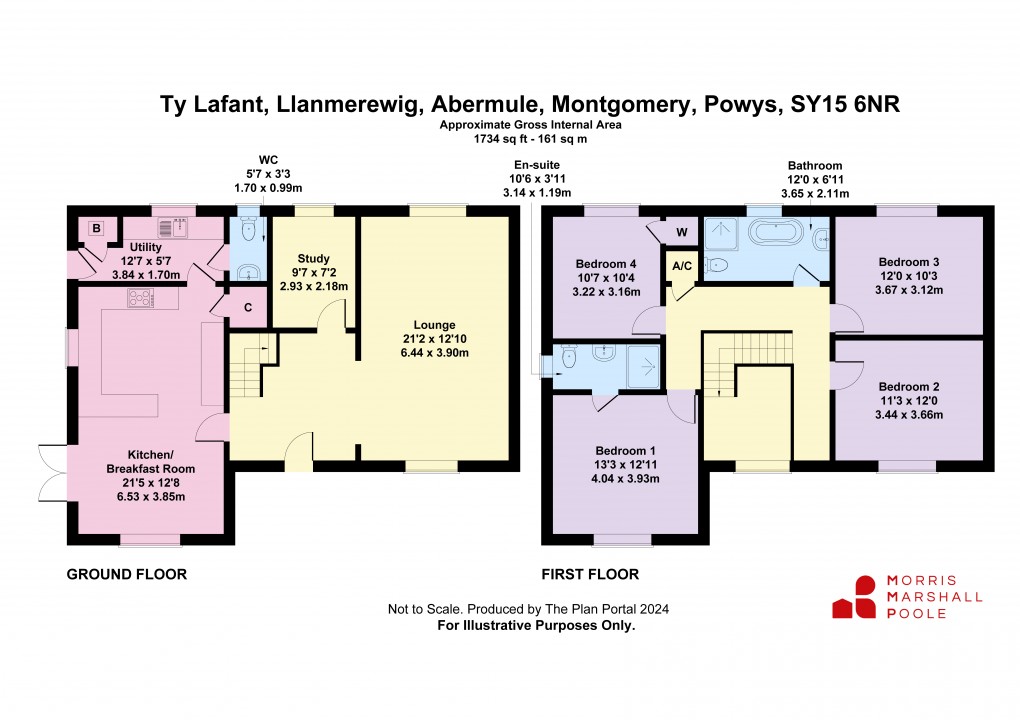 Floorplan for Llanmerewig, Abermule, Montgomery, Powys