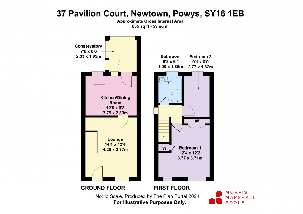 Floorplan for Pavilion Court, Newtown, Powys